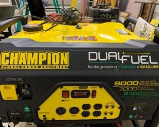 $450 - CHAMPION DUAL FUEL GENERATOR. PROPANE OR GASOLINE
