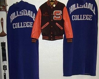Hillsdale college football cover ups, Sylvania letterman's jacket