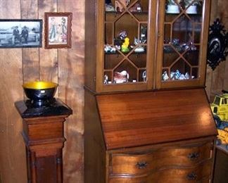 Drop front secretary, stand