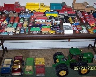 Sample of toy cars with Tootsie toy, Auburn, Hot Wheels and more