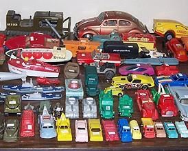 Toy cars and trucks