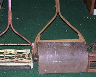 Grass cutter, 18 in. lawn roller and hand tiller