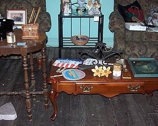 Lamp table, coffee table, magazine holder