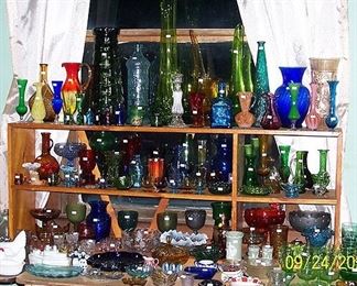 Sample of colored glassware