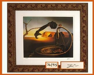 Signed, Numbered and Beautifully Framed Dali  36/95  “The Sublime Moment” (Le Moment Sublime) 