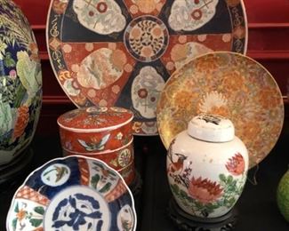 Japanese Imari Large Plate Meiji period, Japanese Satsuma Meiji period..