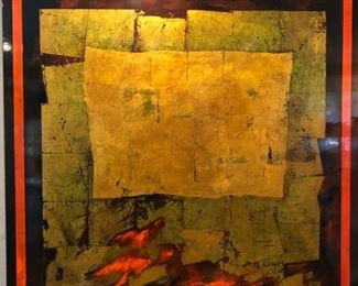 Igor De Kansky: ‘MANDALA #3’ Original Lacquer Mixed Media on Board 40”x 40” Signed and Dated 1968