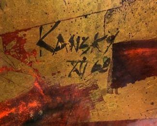 Igor De Kansky: ‘MANDALA #3’ Original Lacquer Mixed Media on Board 40”x 40” Signed and Dated 1968