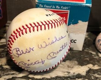 Mickey Mantle Signed Baseball with Box.