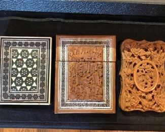 Carved & Inlayed Boxes.