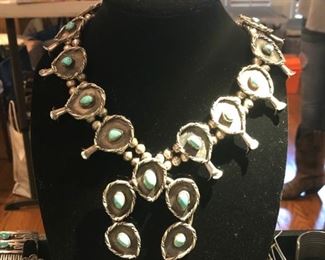 ** Security video surveillance systems are set up at each sale for our clients security and yours. Fine jewelry is removed from property until day of sale.**         All the pretty things are up front with Lila and Linda.. an assortment of&nbsp;Sterling Frames to Costume Jewelry.. .925 Jewelry to 14k, 18k and 22k, Trio 18k Brooch, Concord 18k watch, Judith Leiber Combs, Tory Burch, Dolce and Gabbana, Henri Bendel, Velatti, Elaine Coyne, Estée Lauder decorative compacts, Matt Mitchell, Leslie Block and Elizabeth Showers, James Reid 925 belt, Lagos Caviar, David Yurman, Bent Knudsen, Native American Navajo storyteller KK bracelet, 970 sterling Tuka cuff bangle,&nbsp; Nikken, Elliot Chandler, Dulce, Lalique butterfly pendant, M & J Savitt, Women's Movado watch, Los Ballesteros Cuff bracelet, Zuni, Lupe Romero Taos ring, T. Foree, Vintage Squash blossom, Navajo Helen Chee necklace, W. Dodson Belt buckle, Omar Thompson, Emma Lincoln, Chili Rose, Glass Blue Bird of Happiness Lee Ward 1990, Cinnabar ba