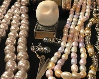 ** Security video surveillance systems are set up at each sale for our clients security and yours. Fine jewelry is removed from property until day of sale.**         All the pretty things are up front with Lila and Linda.. an assortment of&nbsp;Sterling Frames to Costume Jewelry.. .925 Jewelry to 14k, 18k and 22k, Trio 18k Brooch, Concord 18k watch, Judith Leiber Combs, Tory Burch, Dolce and Gabbana, Henri Bendel, Velatti, Elaine Coyne, Estée Lauder decorative compacts, Matt Mitchell, Leslie Block and Elizabeth Showers, James Reid 925 belt, Lagos Caviar, David Yurman, Bent Knudsen, Native American Navajo storyteller KK bracelet, 970 sterling Tuka cuff bangle,&nbsp; Nikken, Elliot Chandler, Dulce, Lalique butterfly pendant, M & J Savitt, Women's Movado watch, Los Ballesteros Cuff bracelet, Zuni, Lupe Romero Taos ring, T. Foree, Vintage Squash blossom, Navajo Helen Chee necklace, W. Dodson Belt buckle, Omar Thompson, Emma Lincoln, Chili Rose, Glass Blue Bird of Happiness Lee Ward 1990, Cinnabar ba