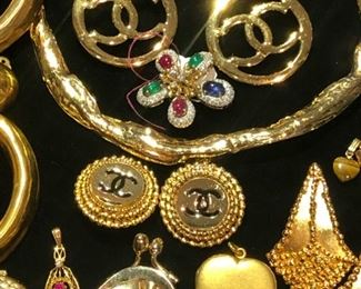 ** Security video surveillance systems are set up at each sale for our clients security and yours. Fine jewelry is removed from property until day of sale.**         All the pretty things are up front with Lila and Linda.. an assortment of&nbsp;Sterling Frames to Costume Jewelry.. .925 Jewelry to 14k, 18k and 22k, Trio 18k Brooch, Concord 18k watch, Judith Leiber Combs, Tory Burch, Dolce and Gabbana, Henri Bendel, Velatti, Elaine Coyne, Estée Lauder decorative compacts, Matt Mitchell, Leslie Block and Elizabeth Showers, James Reid 925 belt, Lagos Caviar, David Yurman, Bent Knudsen, Native American Navajo storyteller KK bracelet, 970 sterling Tuka cuff bangle,&nbsp; Nikken, Elliot Chandler, Dulce, Lalique butterfly pendant, M & J Savitt, Women's Movado watch, Los Ballesteros Cuff bracelet, Zuni, Lupe Romero Taos ring, T. Foree, Vintage Squash blossom, Navajo Helen Chee necklace, W. Dodson Belt buckle, Omar Thompson, Emma Lincoln, Chili Rose, Glass Blue Bird of Happiness Lee Ward 1990, Cinnabar ba