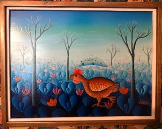 Original Oil on Board by Artist Robert Damour 12”x16”.