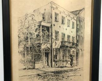 Various ‘Old Charleston’ Etchings by Elizabeth O’Neill Verner.