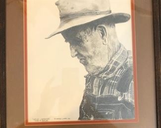 Original Pencil Drawing by Richard Lane circa 1970's.