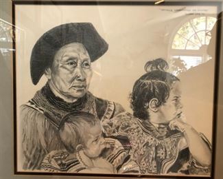 Original Pencil Drawing by Richard Lane circa 1970's.