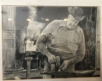 Original Pencil Drawing by Richard Lane circa 1970's.