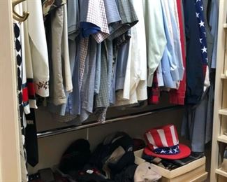 ~Men’s Clothing: A handful of quality clothing for the men this week.. great names like Gap, Land’s End, Ralph Lauen, Columbia, Orvis, Oxford blue, Woolrich, ,Guy Laroche, Beretta, Territory Ahead and Kenfiss (size L).. shoes from Columbia, Merrell and Asolo (size 9.5ish).. some Navy Officer clothing to great hats, too. Come by and check them out..