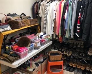 ~Women’s Clothing: An assortment of SPECTACULAR ladies clothing this week.. great names like Giorgio Armani, Escada, Max Mara, Neiman Marcus, Dana Buchman, Judy Hornby, Burberry, Chico’s, Casa Lopez, Ropa, Tahari, Gian Marco Marunti, Just Cavalli, Christian LaCroix, Emanuel, St John, Travilla, Ralph Lauren, Gap, Free People, Del Ann’s, Michael Stars, Oscar De La Renta, LaFayette 148, Jones New York and many more.. (size S/M).. shoes from Yves Saint Laurent, Jimmy Choo, Prada, Moda, Donald J Pliner, Via Spiga, Madden Girl, Fergalicious, Guess, Jessica Simpson, Anne Klein, Michael Kors, Stuart Weitzman, Kate Spade to Vans, Merrell, Sketchers, Asics and many, many others (size 9ish).. bags from Valentino, Gucci, Coach, Bottega Veneta, Vicenza, Mary Frances, Donald Pliner, Yellowstone Leather, Via Spega, Badgley Mischka, Erik Javits, Jessica Simpson, Hammitt, Furla, Lauren Merkin, Lauren Merkin, Prada, Tods, Cole Haan, Tahari, Judith Leiber, Stefan Bravo, Dr Yang, Prada, Brahmin, Carlos Fa