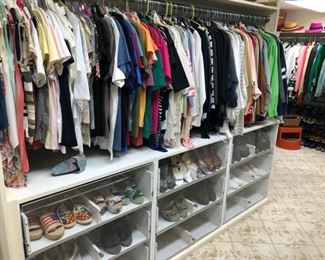 ~Women’s Clothing: An assortment of SPECTACULAR ladies clothing this week.. great names like Giorgio Armani, Escada, Max Mara, Neiman Marcus, Dana Buchman, Judy Hornby, Burberry, Chico’s, Casa Lopez, Ropa, Tahari, Gian Marco Marunti, Just Cavalli, Christian LaCroix, Emanuel, St John, Travilla, Ralph Lauren, Gap, Free People, Del Ann’s, Michael Stars, Oscar De La Renta, LaFayette 148, Jones New York and many more.. (size S/M).. shoes from Yves Saint Laurent, Jimmy Choo, Prada, Moda, Donald J Pliner, Via Spiga, Madden Girl, Fergalicious, Guess, Jessica Simpson, Anne Klein, Michael Kors, Stuart Weitzman, Kate Spade to Vans, Merrell, Sketchers, Asics and many, many others (size 9ish).. bags from Valentino, Gucci, Coach, Bottega Veneta, Vicenza, Mary Frances, Donald Pliner, Yellowstone Leather, Via Spega, Badgley Mischka, Erik Javits, Jessica Simpson, Hammitt, Furla, Lauren Merkin, Lauren Merkin, Prada, Tods, Cole Haan, Tahari, Judith Leiber, Stefan Bravo, Dr Yang, Prada, Brahmin, Carlos Fa