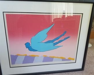 Peter Max signed and numbered color lithograph.