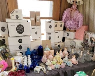 More Tiara glass, dolls