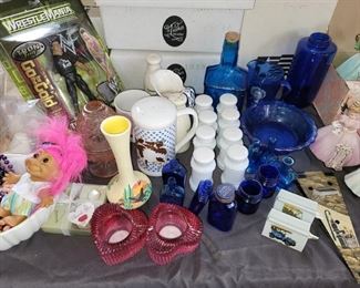 Blue glassware and more