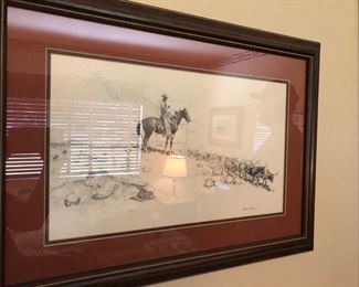 Western Etching by Edward Borein 