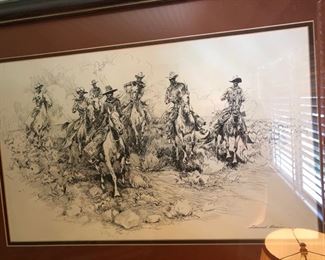 Western Etching by Edward Borein 