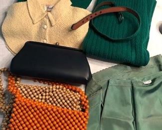 Vintage handbags and clothing 