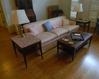 Pink Mid-century sofa.  $300