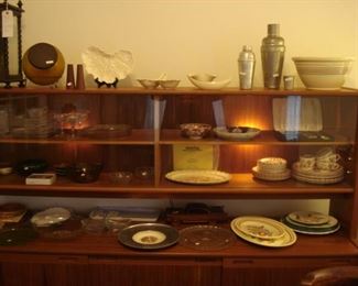 Pottery. pewter, glassware, china