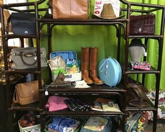 Designer purses, boots and cowboy hats 