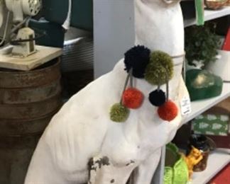 Old dog mannequin.  