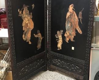 Antique Chinese screen. 