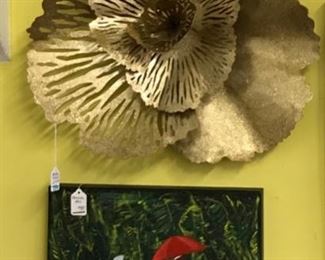 Gold rose and island art. 