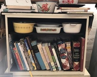 Vintage cookbooks and cookware