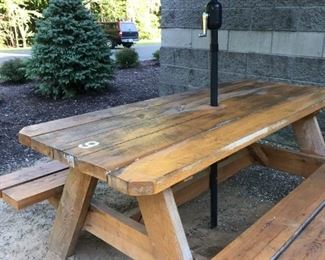 picnic tables with $120 or without umbrella $95