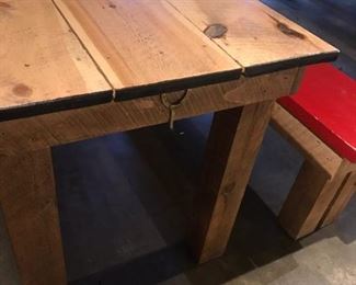 6' or 8' farmhouse table with benches  $300