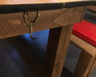 6' or 8' farmhouse table with benches  $300