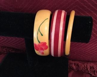 Vintage plastic bracelets 