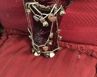 Vintage Monet hearts necklace and bracelet 