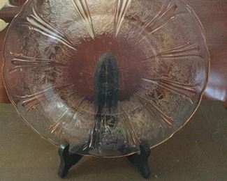 Pink Depression Cherry Blossom 9” plate.  There are 10. 