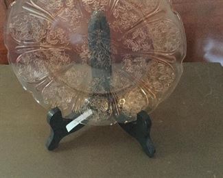 Pink Depression Cherry Blossom 7” plate   There are 11 