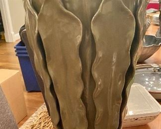 $250 ceramic long leaf vase