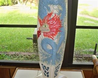 1 of 2 Vintage Dragon Lamps