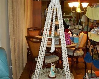 2 Tier Macrame Hanging shelf