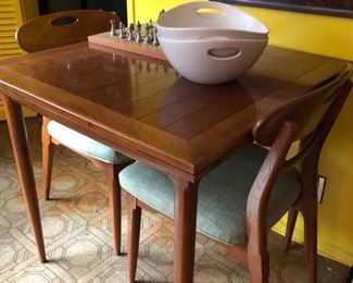 1957 Tomlinson Game / Dining Table & four chairs