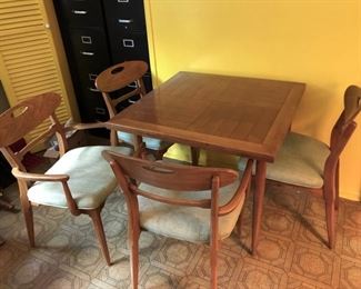 1957 Tomlinson Game/Dining Table & four chairs